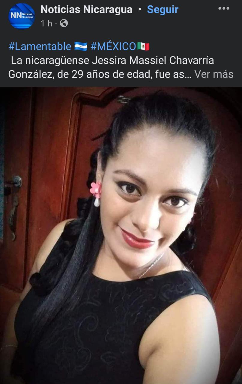 Asesinan a maestra nicaragüense y junto a otros tres migrantes en México
