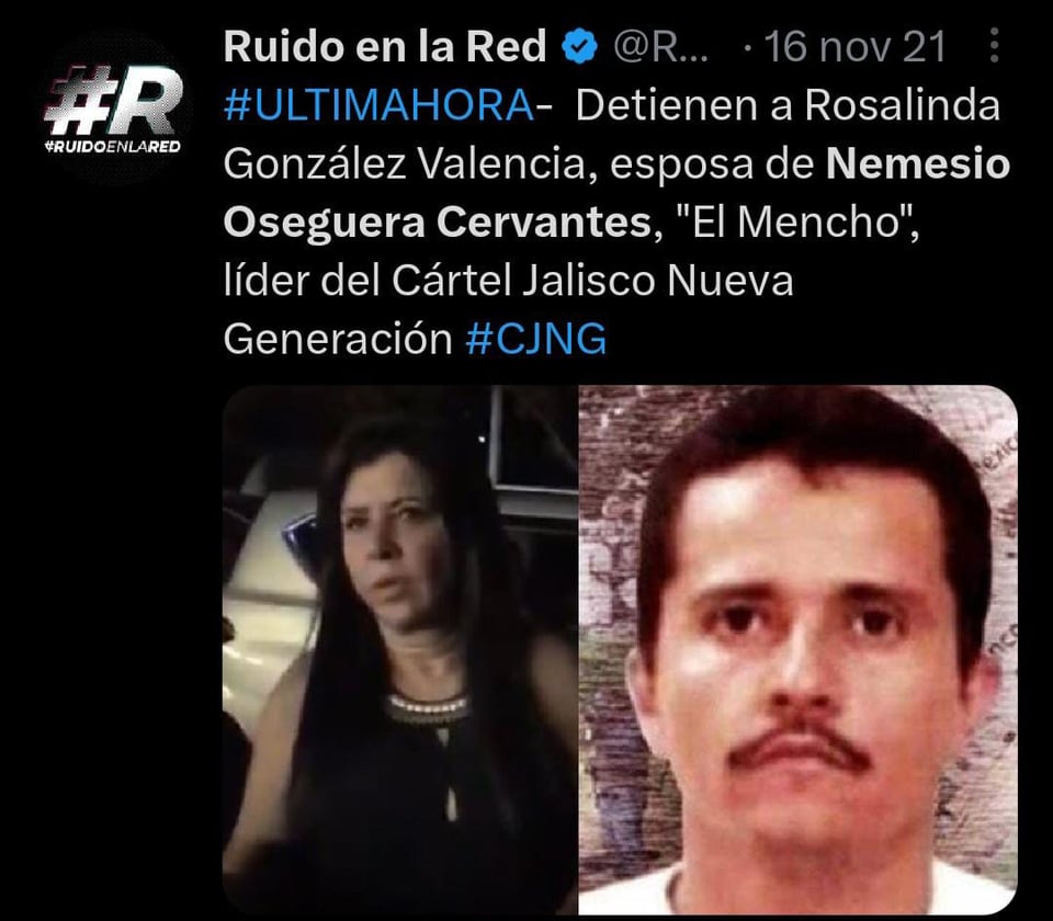 Rosalinda González Valencia se encuentra en proceso por delitos de lavado de dinero