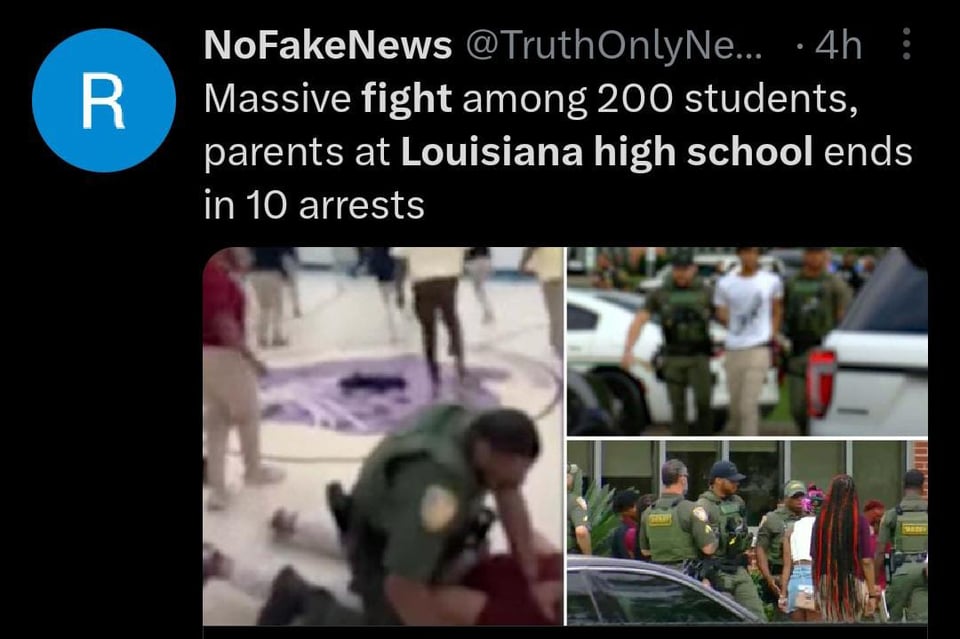 Pelea masiva en escuela de EEUU deja múltiples arrestos