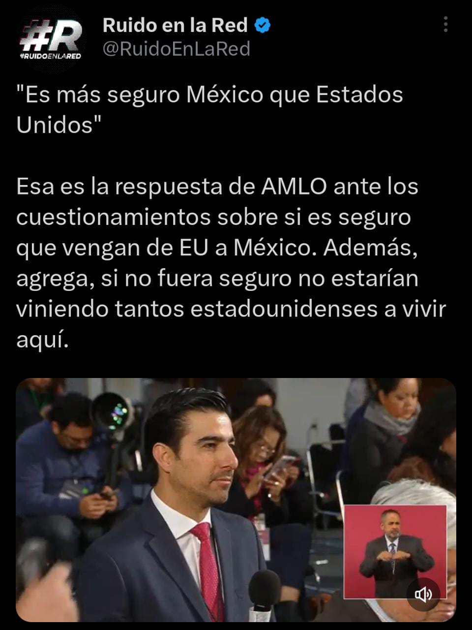 Señala que hay un doble discurso donde el gobierno estadounidense está en campaña contra México