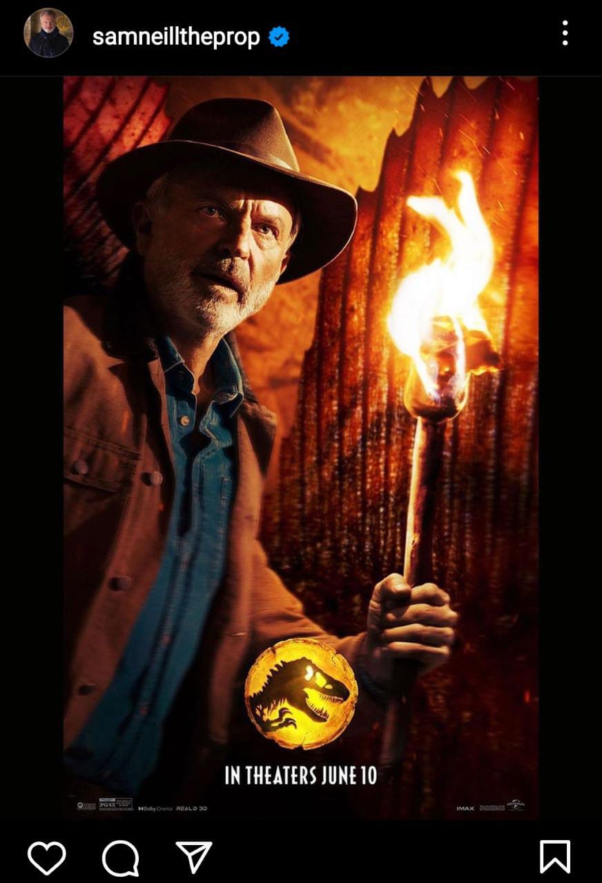 Sam Neill, actor de Jurassic Park rompe el silencio sobre el cáncer que padece