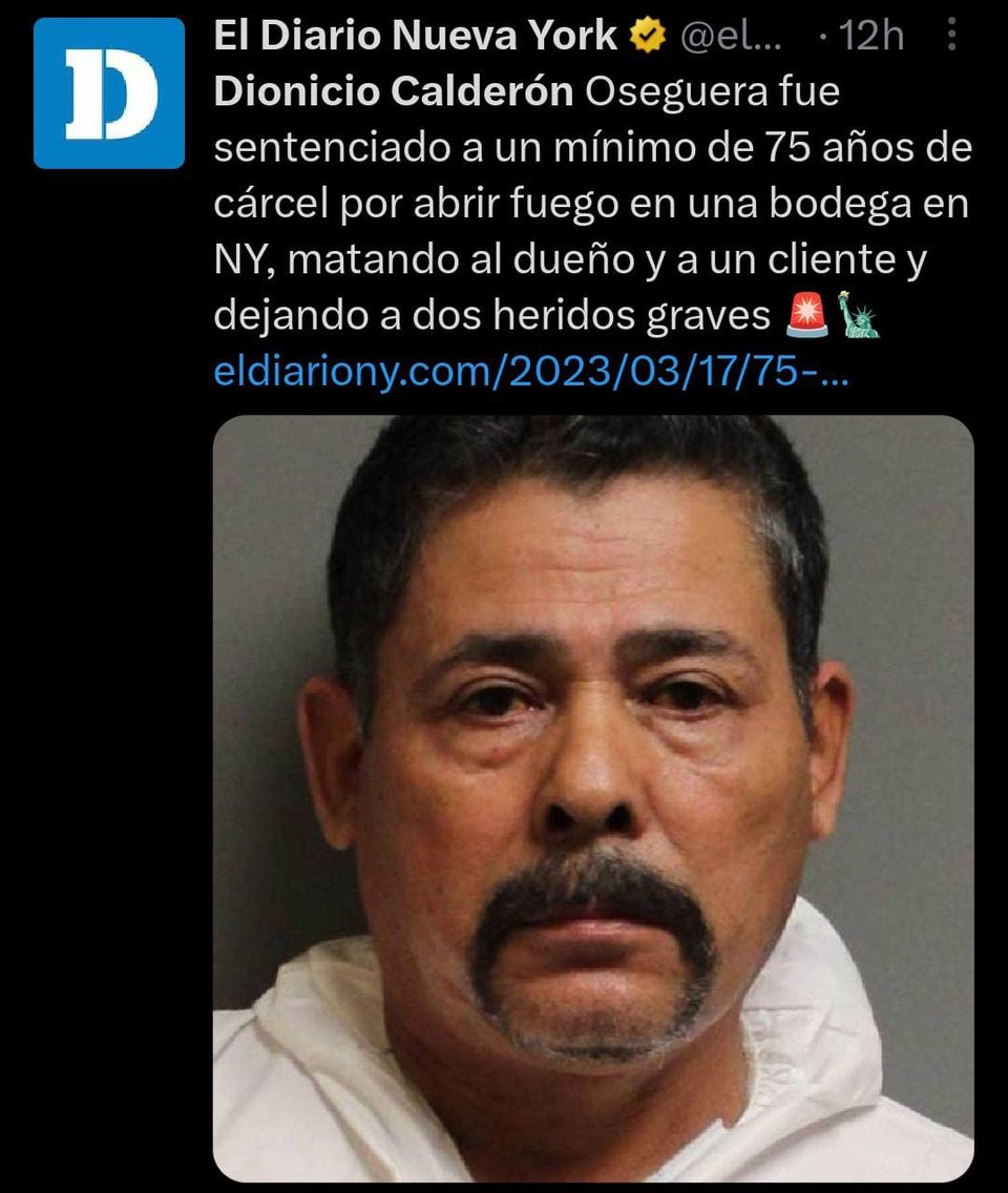 Dan sentencia a hispano por tiroteo en bodega de al menos 75 años de cárcel 