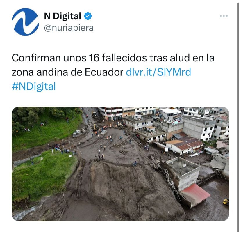 Deslizamiento de tierra Ecuador