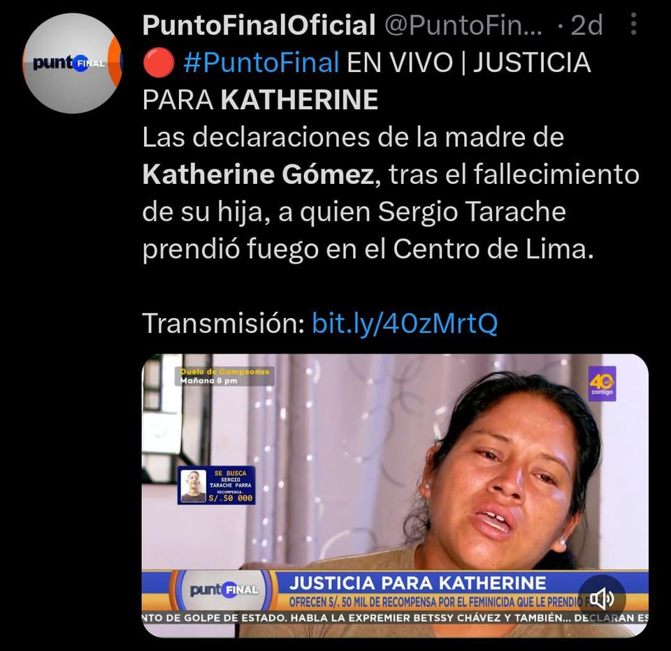 Madre de la víctima rompe el silencio tras la muerte de su hija