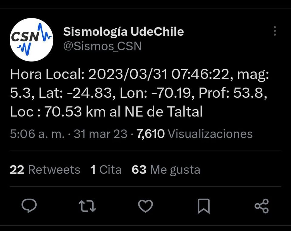 Otro temblor se hizo presente en la mañana del viernes