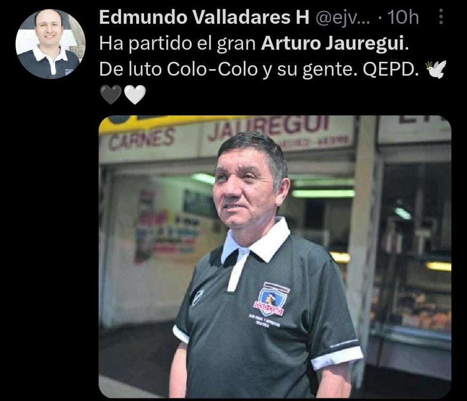 Muere el futbolista chileno Arturo Jáuregui tras luchar con terrible enfermedad