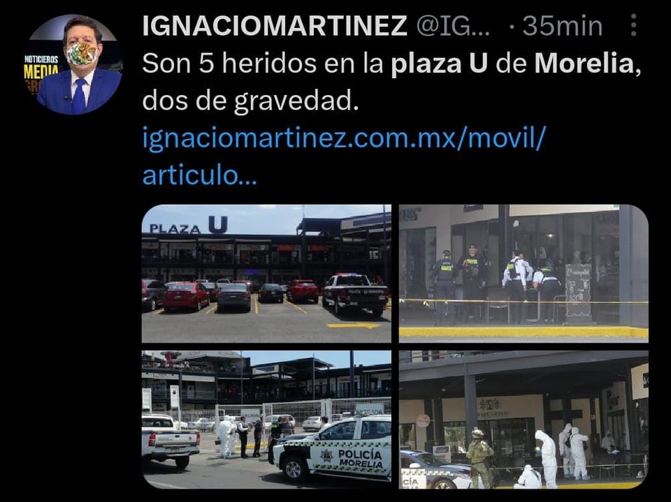Reportan tiroteo en Mall de México en pleno sábado
