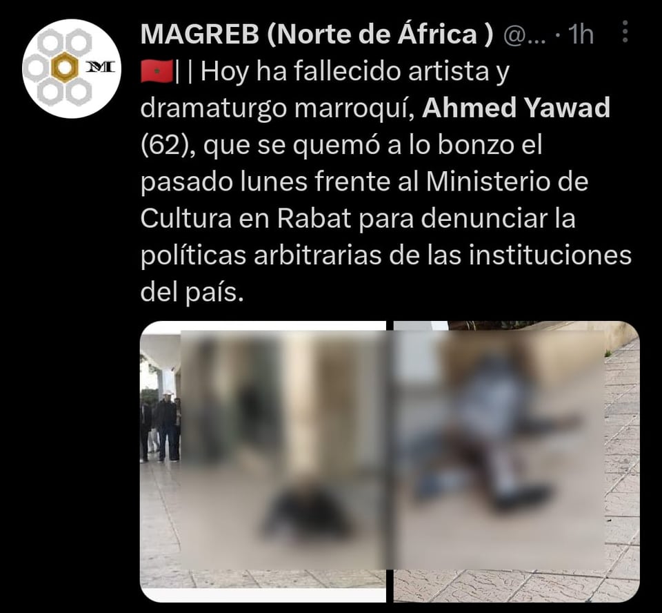 El hombre se encontraba realizando una protesta