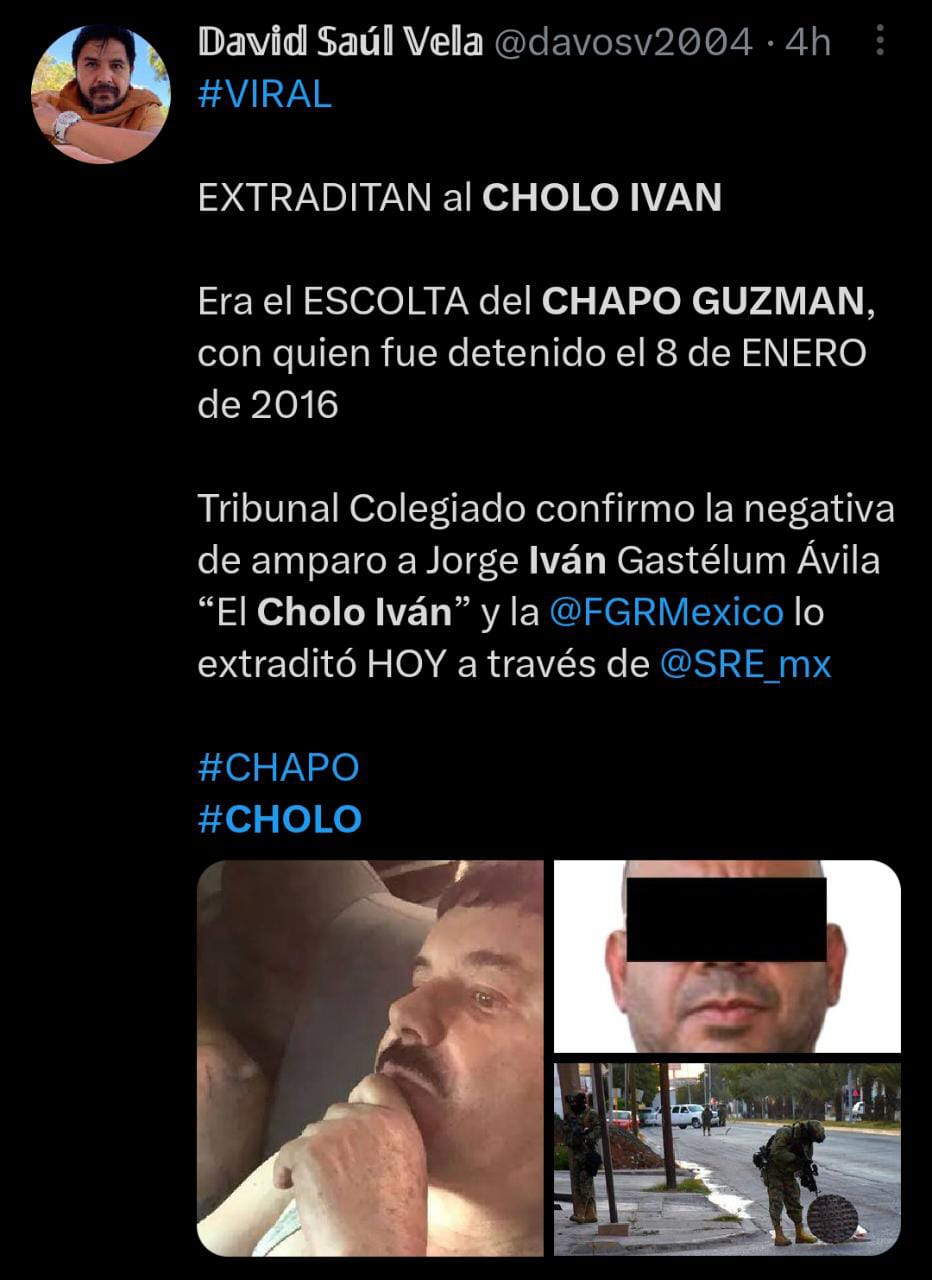 Es conocido por ser la mano derecha de Joaquín 'El Chapo' Guzmán