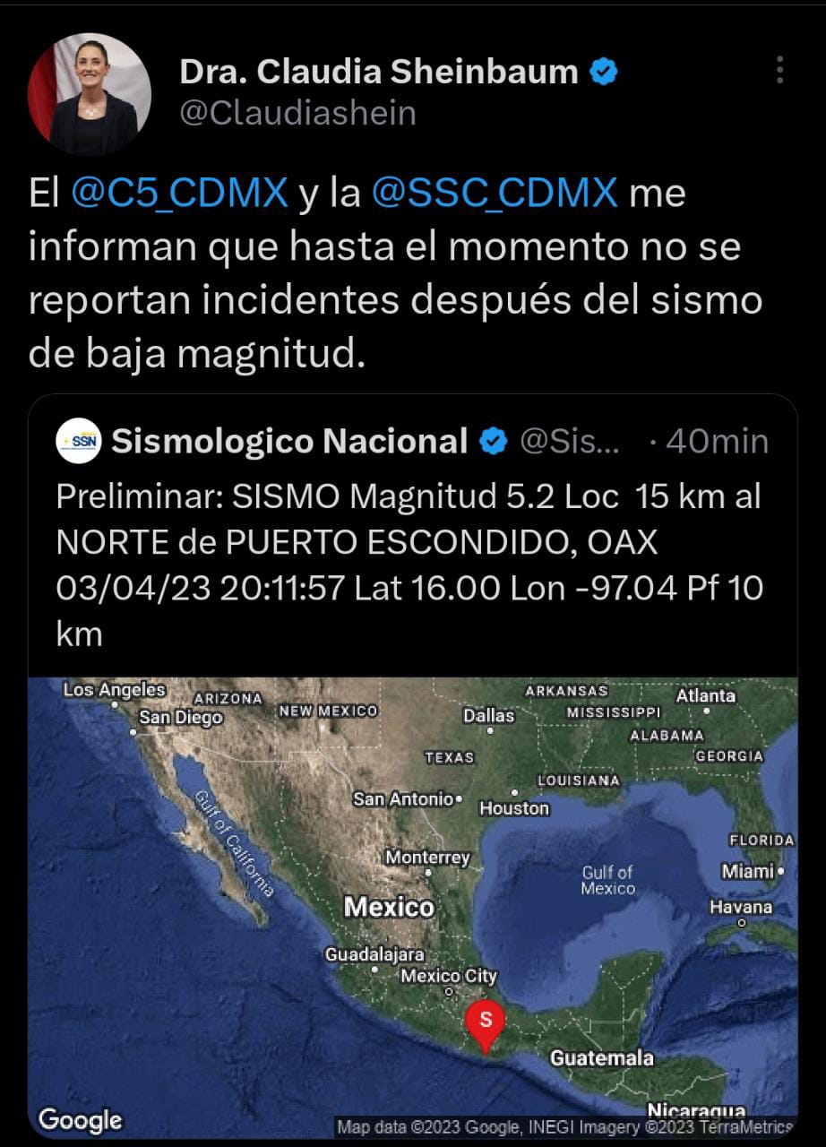 Seismic alert was activated in several states
