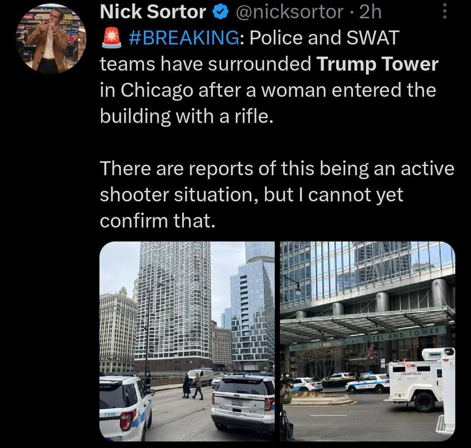 Reportan a mujer armada en la Trump Tower en Chicago y autoridades responden al llamado