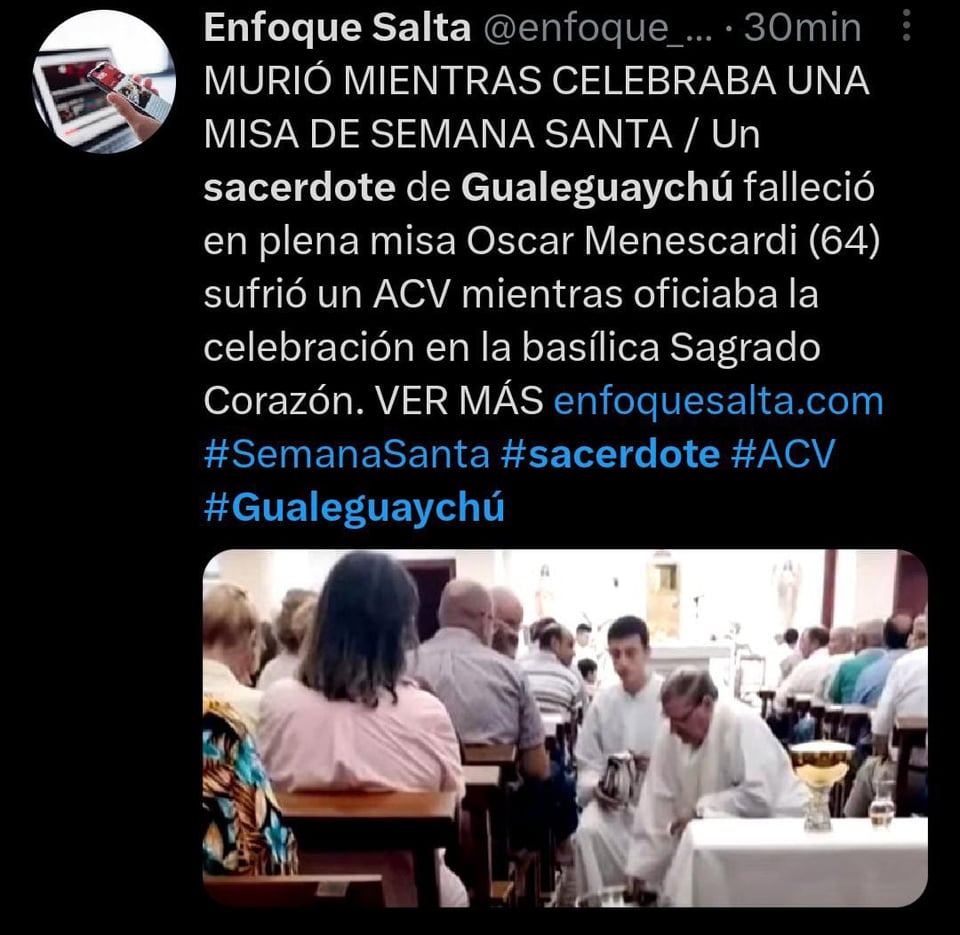 Sacerdote hispano muere en plena misa de la forma menos esperada