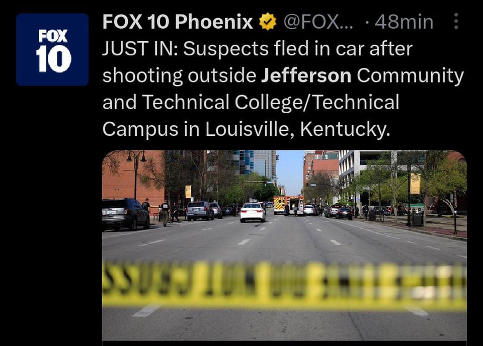 Reportan un segundo tiroteo en Louisville, Kentucky a menos de una milla de distancia del primero