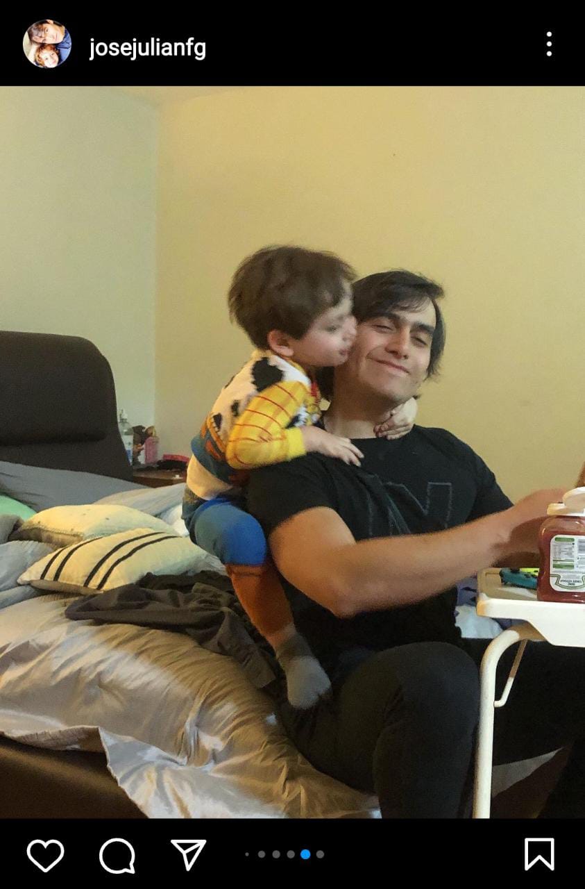 Pequeño hijo de Julián Figueroa se despide de su papá
