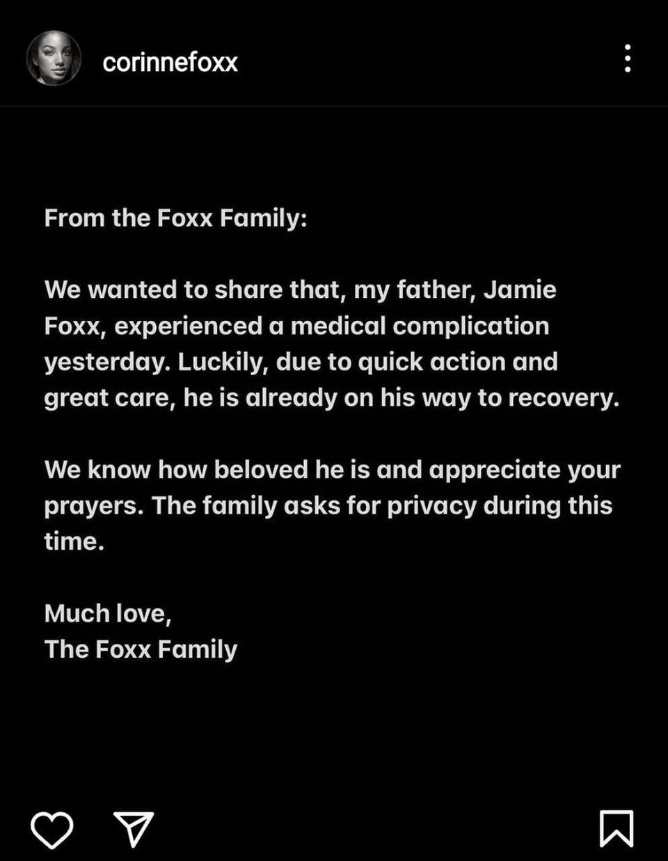 Hospitalizan de emergencia a Jamie Foxx