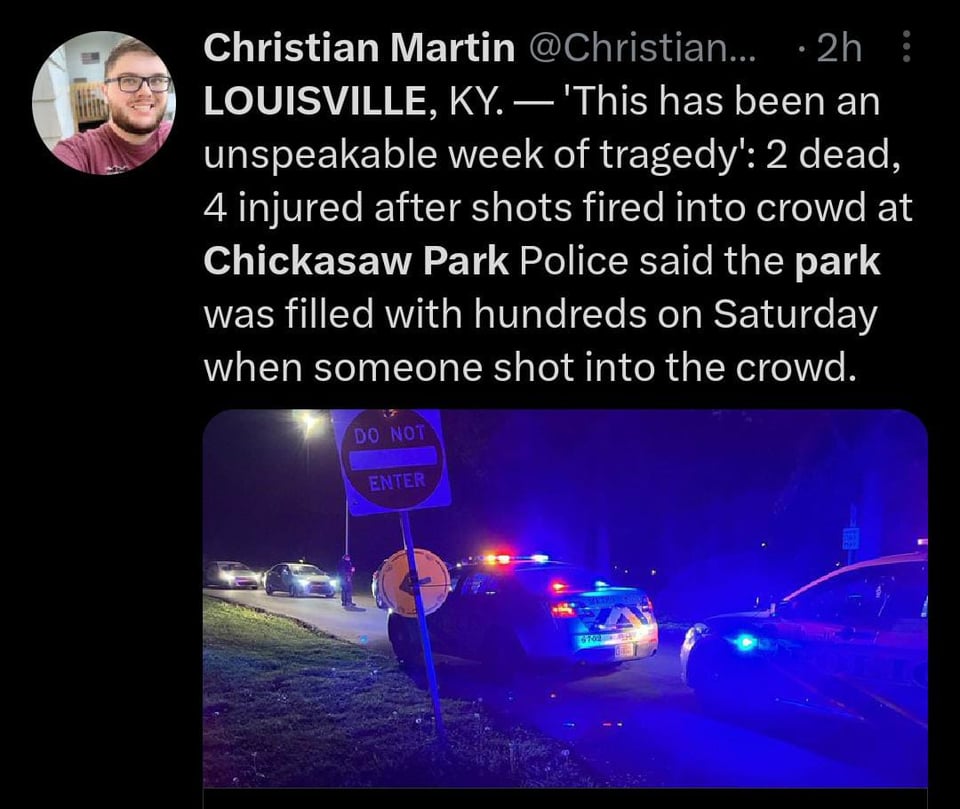 Detonaciones de armas de fuego en Chickasaw Park
