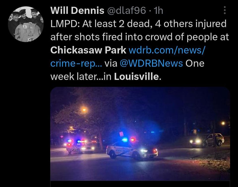 Tiroteo en Louisville deja dos muertos y cuatro heridos