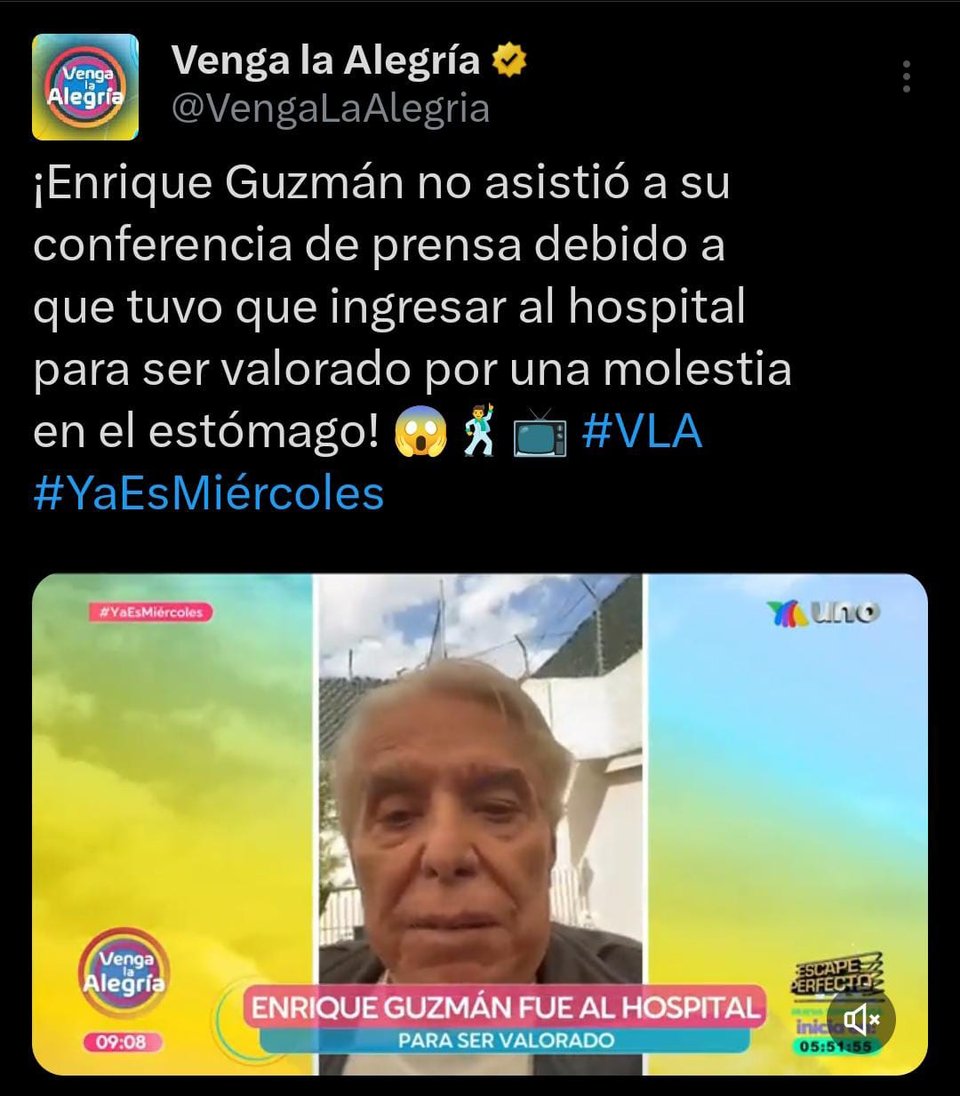 Enrique Guzmán is hospitalized in an emergency and reveals his condition