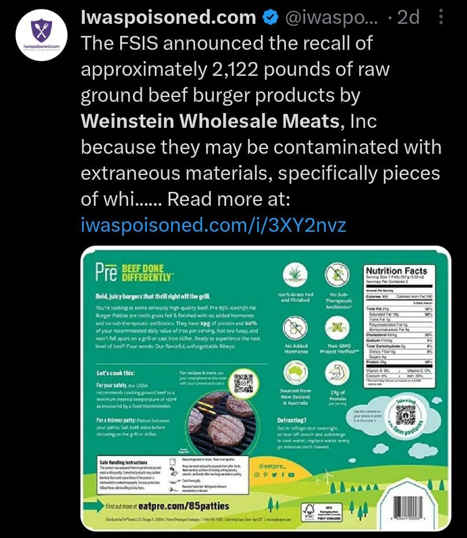 Emiten recall de carne para hamburguesa y dicen cuál es el producto afectado