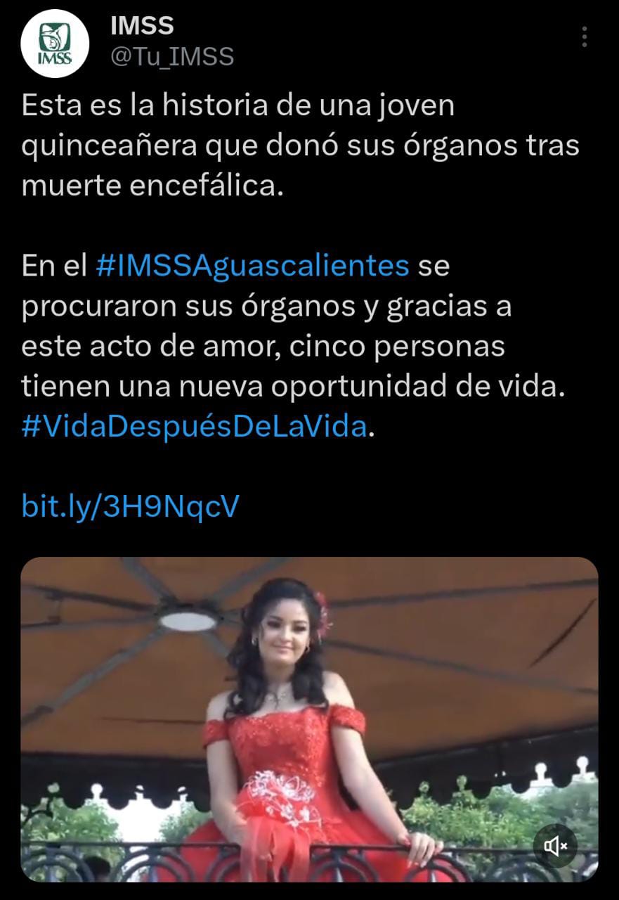 Quinceañera donates her organs after brain death