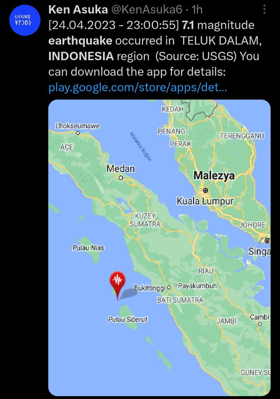 Terremoto de magnitud de 7.1 sacude a Indonesia dicen donde fue el epicentro