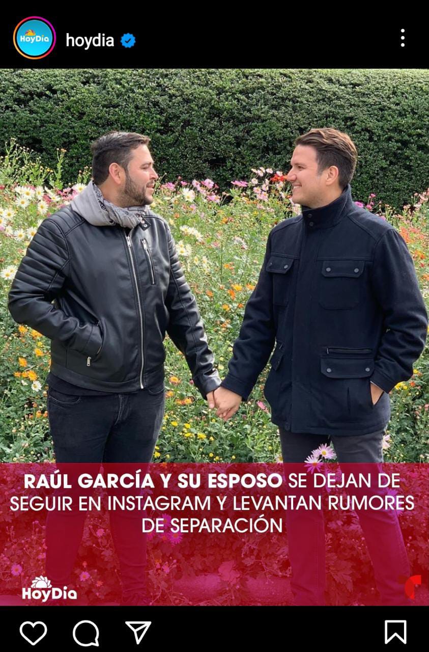 Raúl García y su esposo toman drástica decisión: levantan sospechas de separación
