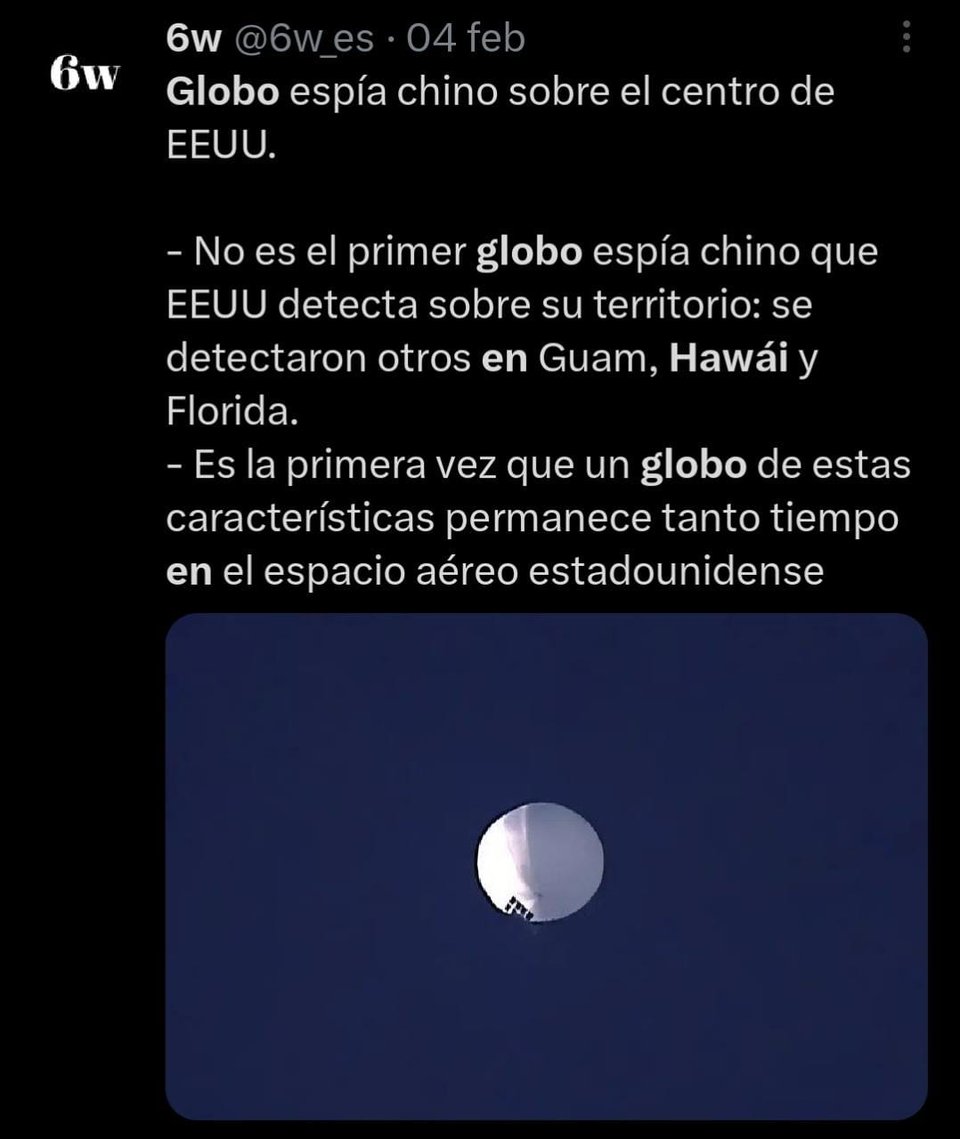 No es la primera vez que se detecta un globo en el año