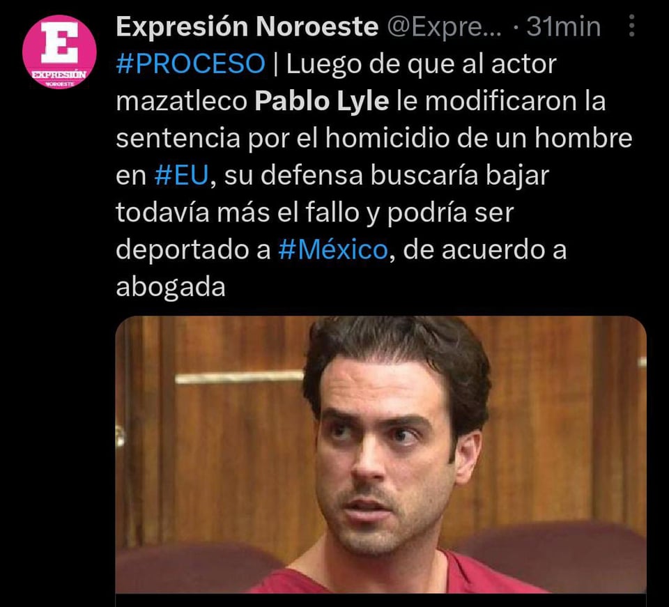 Pablo Lyle podría quedar en libertad en cualquier momento