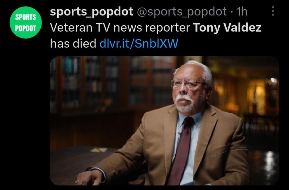 Muere Tony Valdez, reportero de televisión de FOX