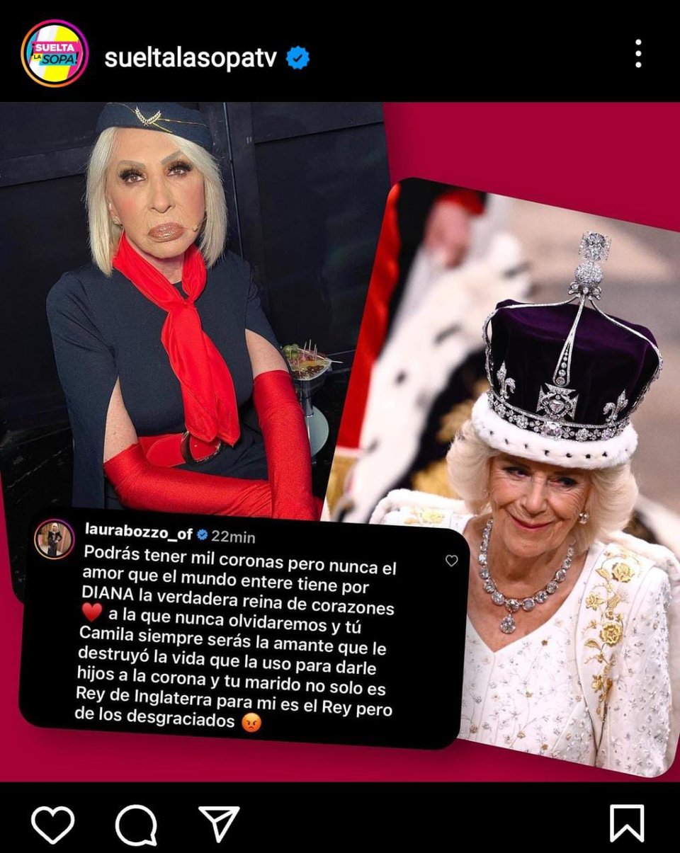 After the coronation of King Carlos III and the queen consort Camila, Laura Bozzo explodes against them
