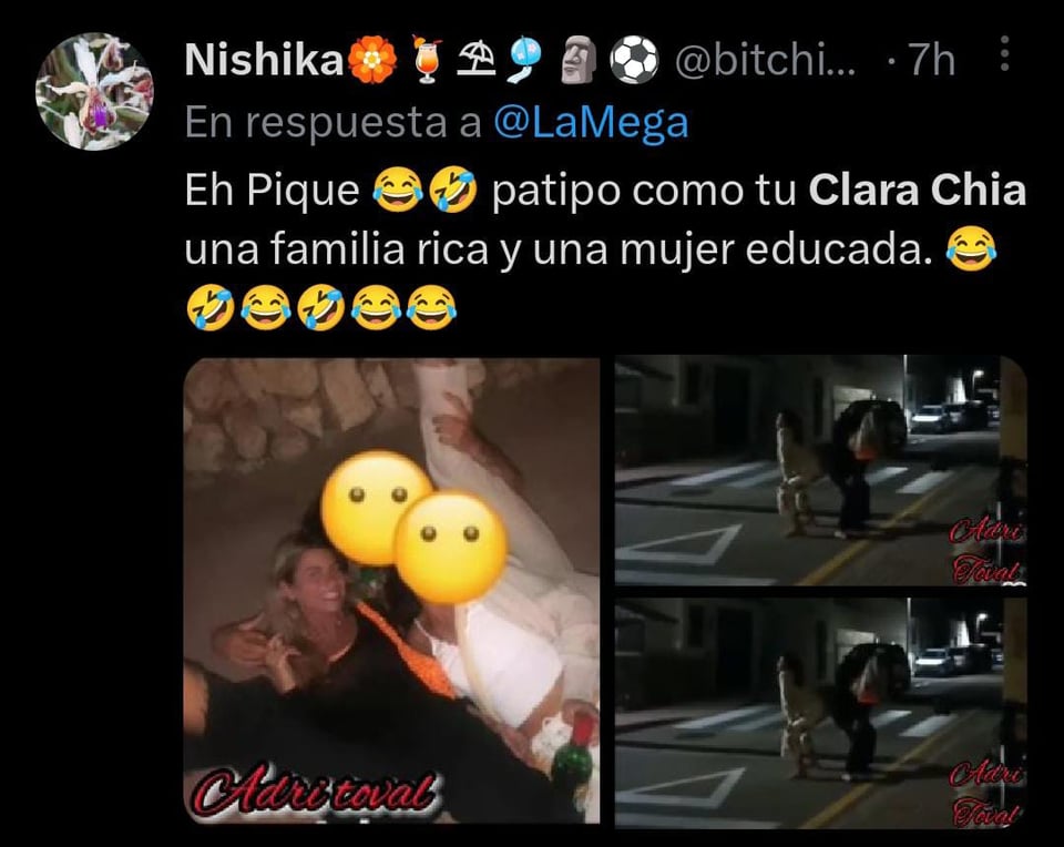 Captan a Clara Chía ebria y perreando