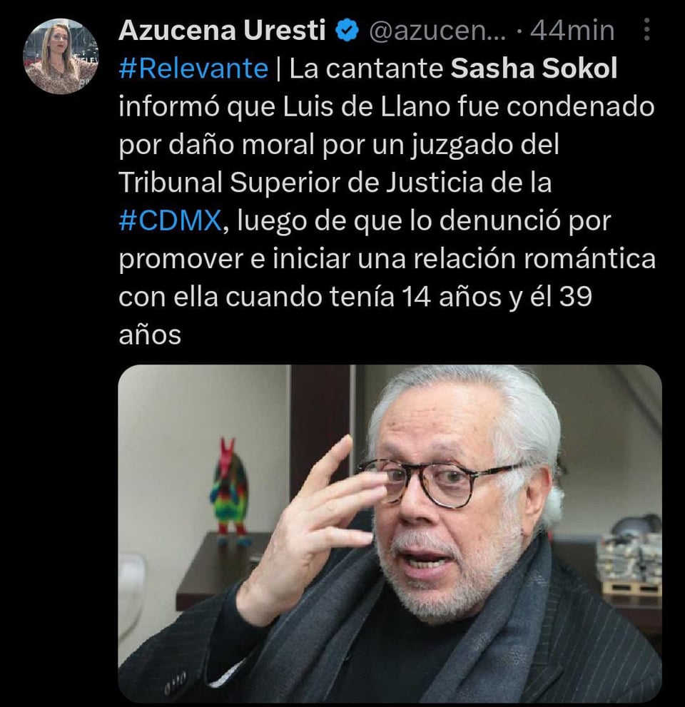 Condenan a Luis De Llano por caso de Sasha Sokol