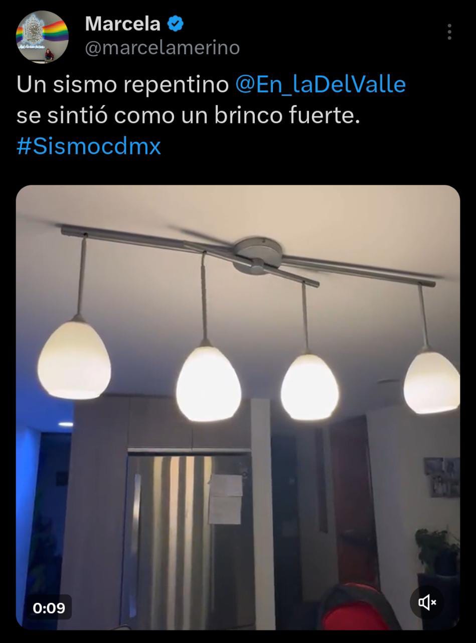 Comparten imágenes del sismo