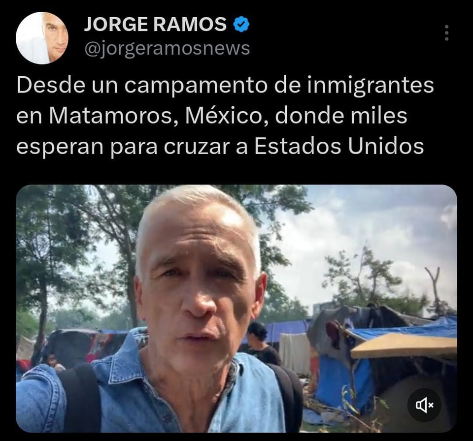 Jorge Ramos muestra a los inmigrantes en la frontera y termina en críticas