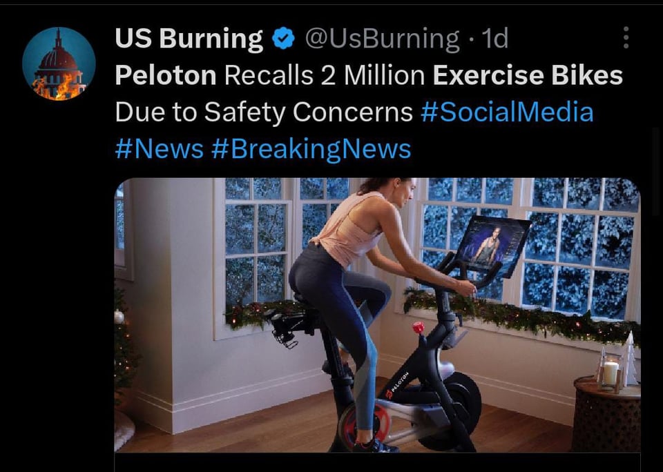 They issue a recall of stationary exercise bikes