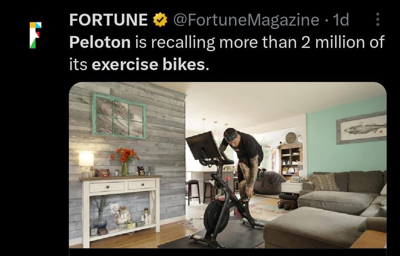 They issue a recall of exercise bikes for presenting a risk to the consumer
