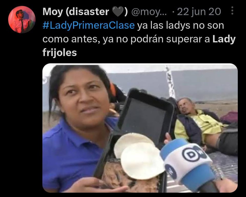Lady Frijoles se muestra de luto