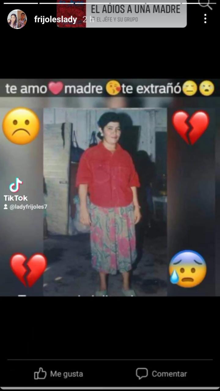 Lady Frijoles se muestra de luto en pleno día de las madres