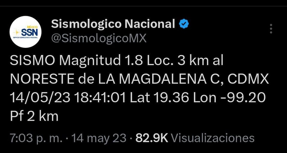 Reportan sismo en Ciudad de México