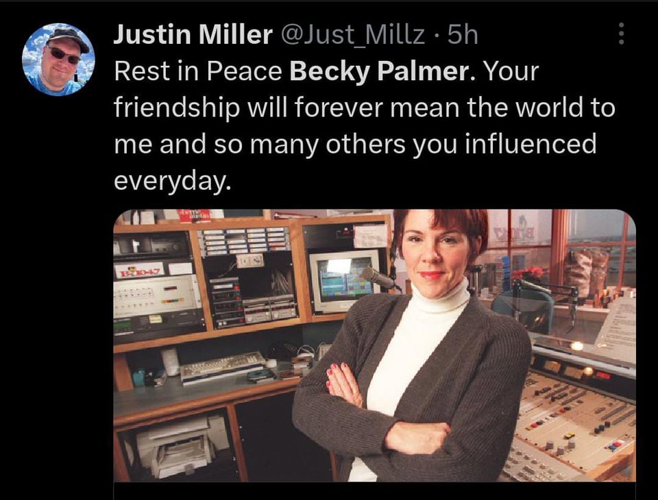 Muere Becky Palmer, querida conductora de radio
