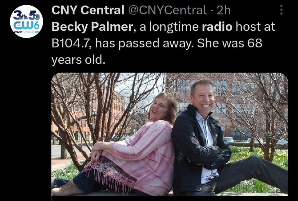 Muere Becky Palmer, querida conductora de radio a los 68 años