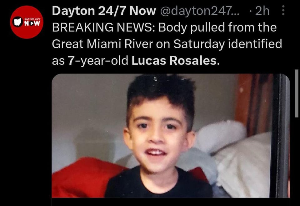Encuentran a Lucas Rosales, niño de 7 años desaparecido
