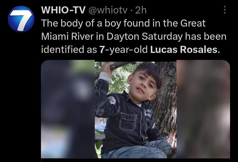 Encuentran sin vida a Lucas Rosales, niño de 7 años desaparecido