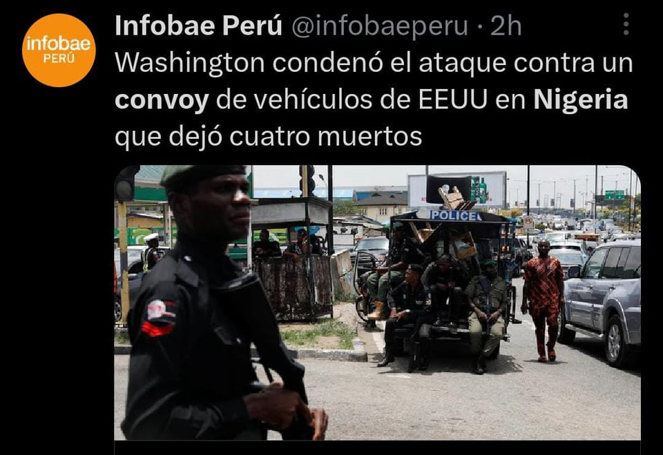 Ataque a tropas estadounidenses en Nigeria deja a cuatro muertos
