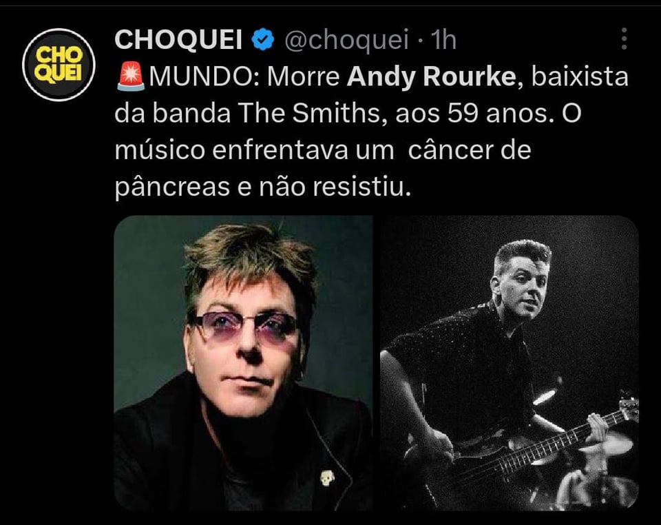 Muere el bajista de 'The Smiths' Andy Rourke a los 59 años