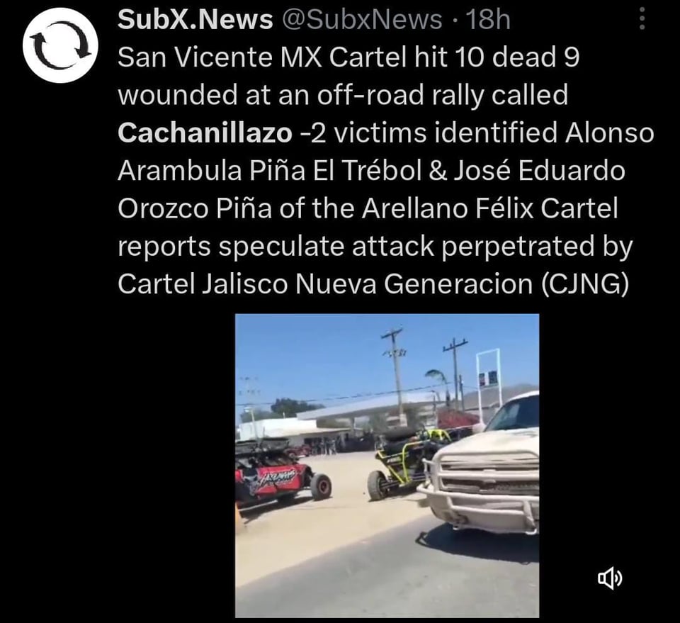 Identifican víctimas de ataque armado en rally de autos