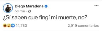 Maradona "resurrects" in networks and leave an impressive message