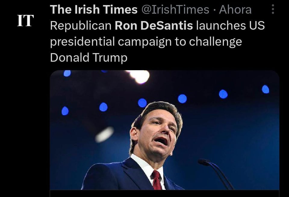 Ron DeSantis presenta su candidatura para las elecciones presidenciales 2024