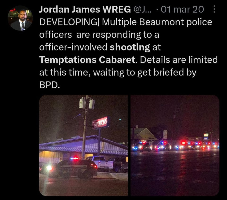 Informan de tiroteo en estacionamiento de Texas