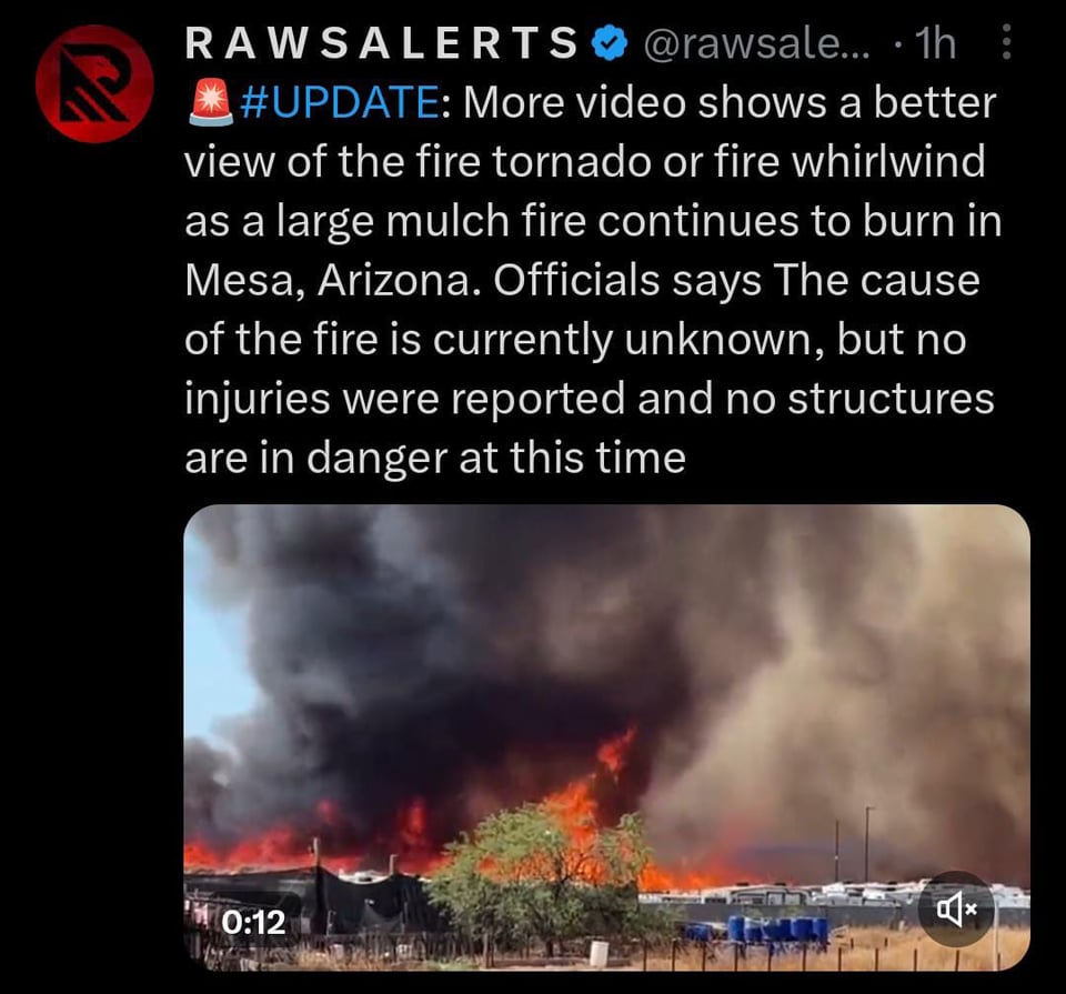 Se produce fuerte incendio en Mesa, Arizona y autoridades responden al llamado de emergencia